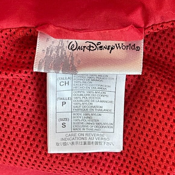 Walt Disney World Jacket Small Mickey Mouse Red Stitched Hood - Picture 5 of 6